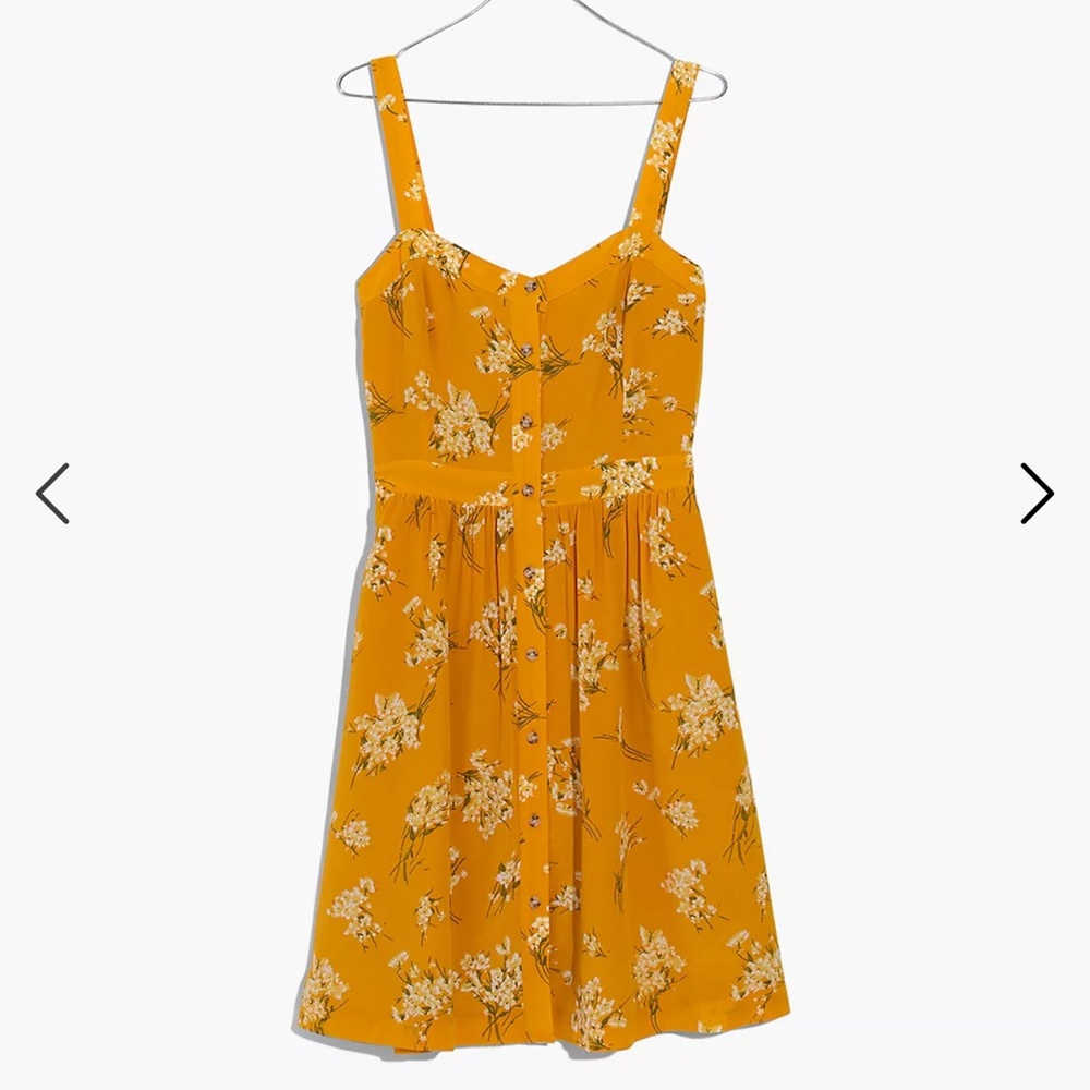 Madewell Silk Fleur Bow-back dress; size 0